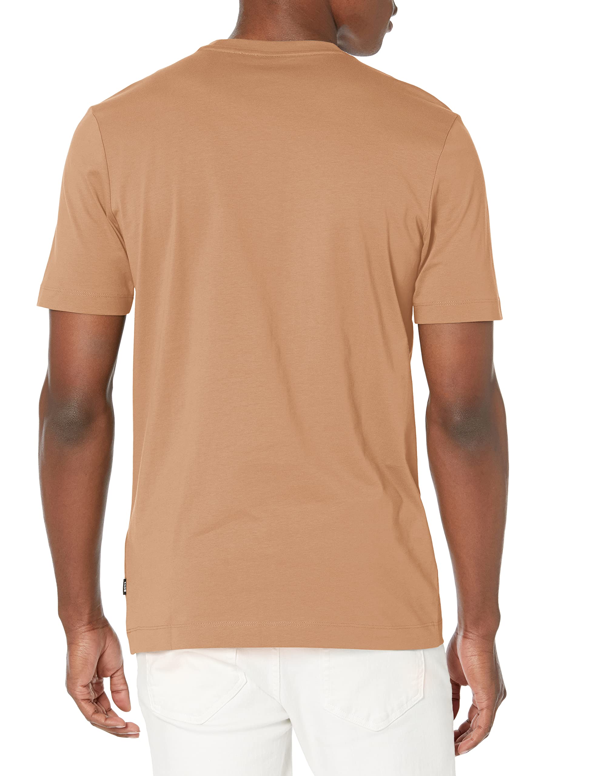 BOSS Men's Small Logo Cotton Crewneck T-Shirt, Tiger Eye Beige, XL