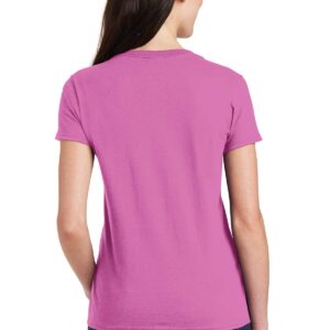 Gildan Women's Softstyle V-Neck T-Shirt - X-Large - Azalea