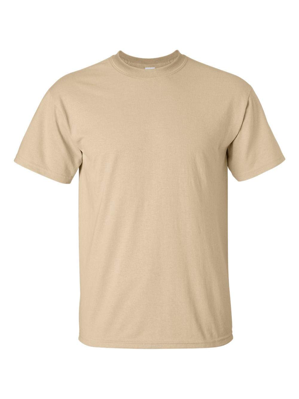 Fashion Gildan 2000 Adult Cotton T-Shirt Tan Large