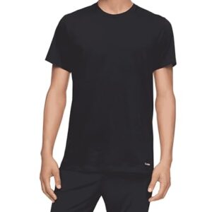 Calvin Klein Men's Cotton Classics 3-Pack Undershirts, 3 BLACK - CREWNECK, XL