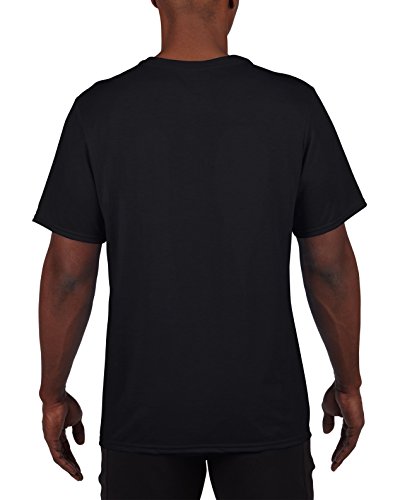 Gildan Men's 100% Polyester Moisture Wicking Performance T-Shirt, Black, X-Large