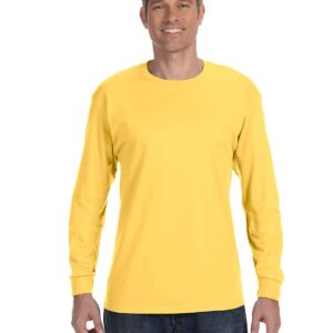 Jerzees 5.6 oz 50/50 Heavyweight Blend Long-Sleeve T-Shirt Island Yellow Small