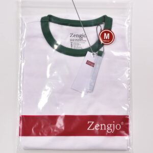 Zengjo Men's Ringer Tee Crewneck Athletic T Shirts Short Sleeve Sport Shirt for Men(White/Pine Green,S)