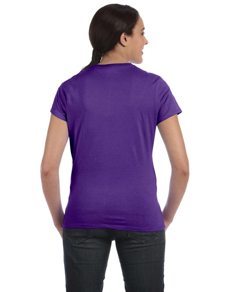 Hanes Perfect-T T-Shirt, Purple, Large