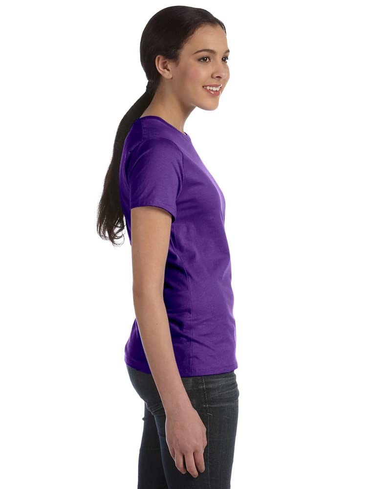 Hanes Perfect-T T-Shirt, Purple, Large