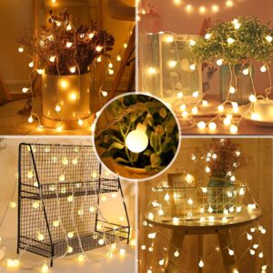 ITICdecor Globe String Lights Battery Operated 30 LED Battery Christmas Lights Globe Starry Fairy Lights for Outdoor,Indoor,Bedroom,Garden,Christmas Tree,Camping, Wedding,Party (warmwhite)