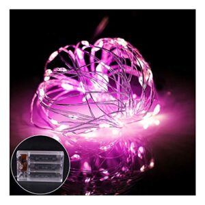 LED Light Fairy String Lights Battery Operated Waterproof Christmas Lights Fairy Copper Wire Lights for Christmas (Color : Purple)