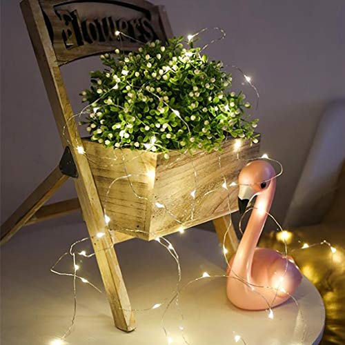 LED Light Fairy String Lights Battery Operated Waterproof Christmas Lights Fairy Copper Wire Lights for Christmas (Color : Purple)