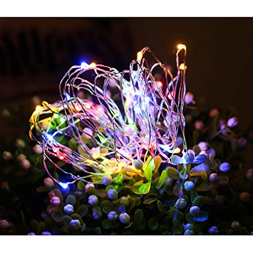 LED Light Fairy String Lights Battery Operated Waterproof Christmas Lights Fairy Copper Wire Lights for Christmas (Color : Purple)