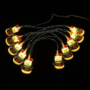 ibasenice christmas fairy lights christmas string lights 10leds snowman fairy lights battery operated xmas tree garland rope light lamp for indoor outdoor wedding party garden decoration