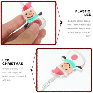 ibasenice Christmas Fairy Lights Christmas String Lights 10leds Snowman Fairy Lights Battery Operated Xmas Tree Garland Rope Light Lamp for Indoor Outdoor Wedding Party Garden Decoration