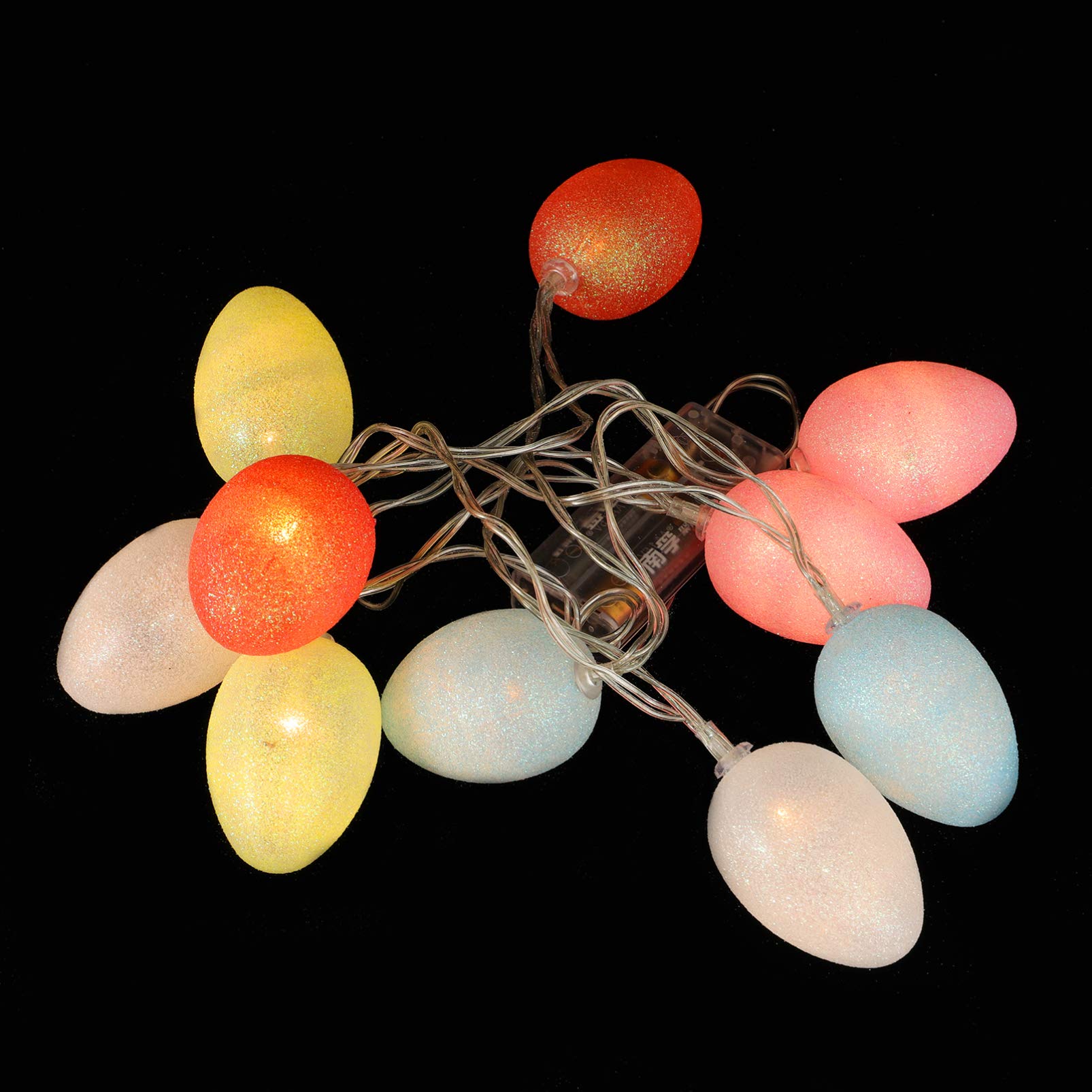 Lurrose 1 Set 10 Easter Egg String Lights Easter Egg Fairy Lights Easter Eggs Pendant Firefly Lights Easter Decoration Lights Easter Outdoor Lights Flashing Lights Soft Lamp Beads