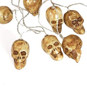 led skull halloween lights,resin party battery operated fairy lights indoor outdoor garden tree decorative wire lights