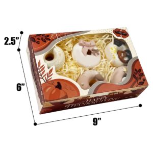 Thanksgiving Bakery Boxes with Window 9x6x2.5 inches Pastry Boxes Mini Cookie Boxes for Festival Bakerys Thick & Sturdy （24 Packs）