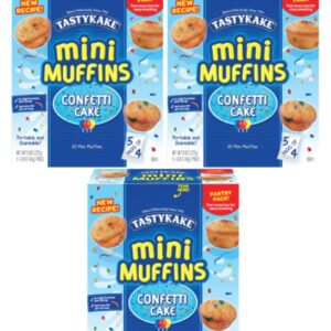 TastyKake Confetti Cake Mini Muffins, 5 Pouches per Box, 8 Oz, 8.0 Oz - 3 Pack