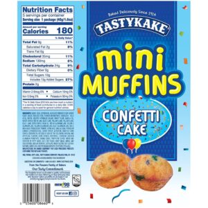 TastyKake Confetti Cake Mini Muffins, 5 Pouches per Box, 8 Oz, 8.0 Oz - 3 Pack