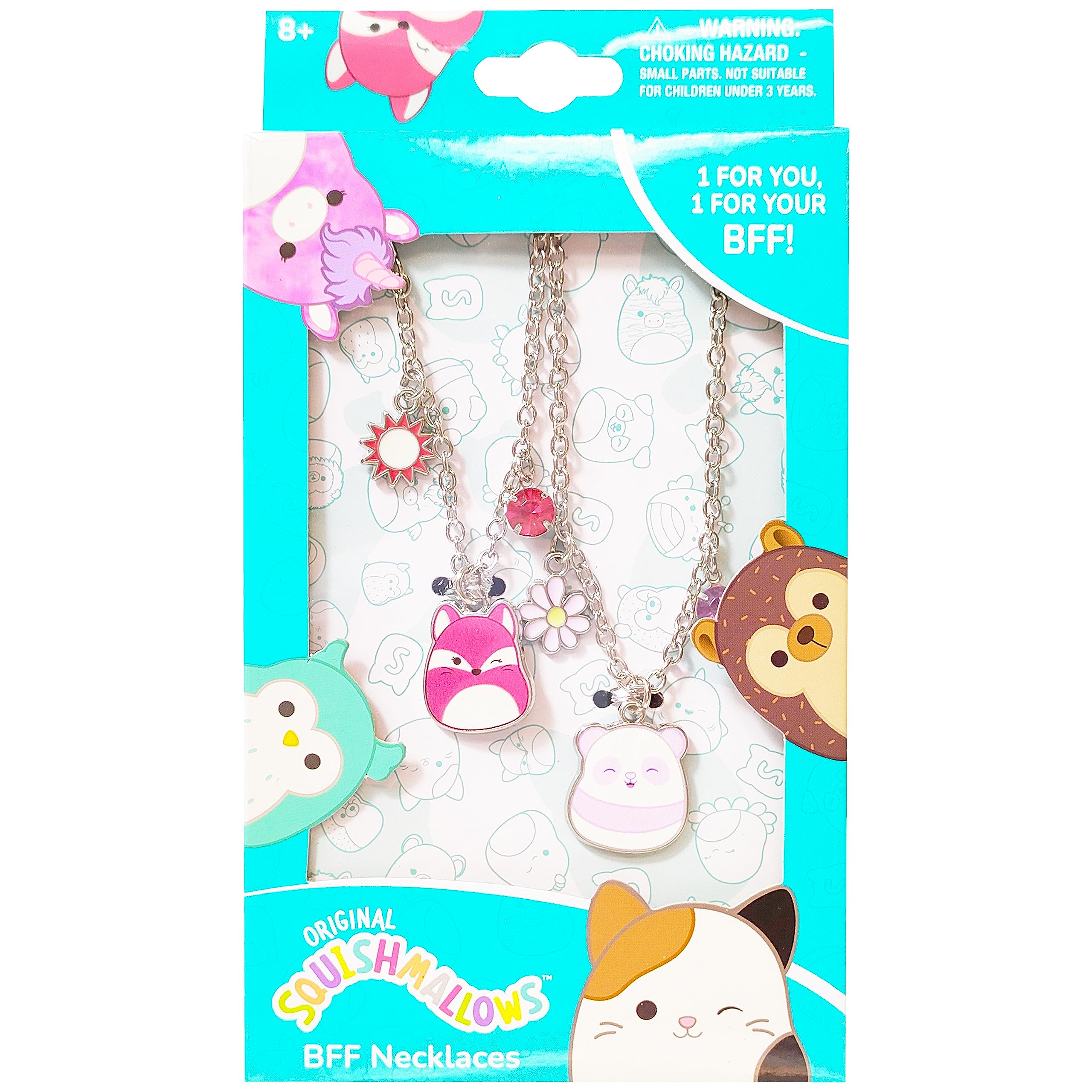 LUV HER Squishmallow Premium BFF Necklaces -Squishmallow Better Girls Jewelry - one Squishmallow for you one for your BFF - Ages 3+