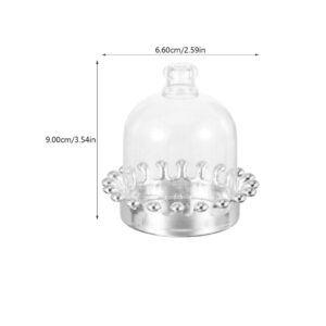 UPKOCH 12pcs Candy Box Cake Covers and Cake Containers Mini Dessert Plates Mini Cupcake Holder Cake Plate with Dome Cake Tray with Lid Cake Stand with Dome Clear Cake Stand Dome Lids