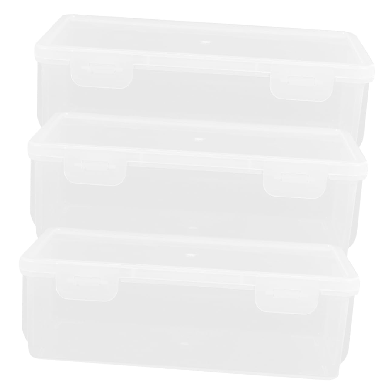 NOLITOY 3Pcs bread storage box loaf cake containers bread container freezer containers fruit refrigerator container toast keeper toast bread kitchen storage holder plastic tea fruit box