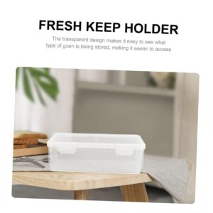 NOLITOY 3Pcs bread storage box loaf cake containers bread container freezer containers fruit refrigerator container toast keeper toast bread kitchen storage holder plastic tea fruit box