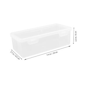 NOLITOY 3Pcs bread storage box loaf cake containers bread container freezer containers fruit refrigerator container toast keeper toast bread kitchen storage holder plastic tea fruit box