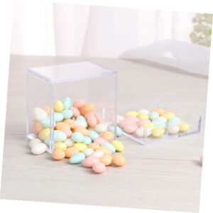 BESTOYARD 36 pcs small display case single cupcake holders earplug case candy container small pill organizer sugar container clear cube display case wedding candy case mini moon cake box