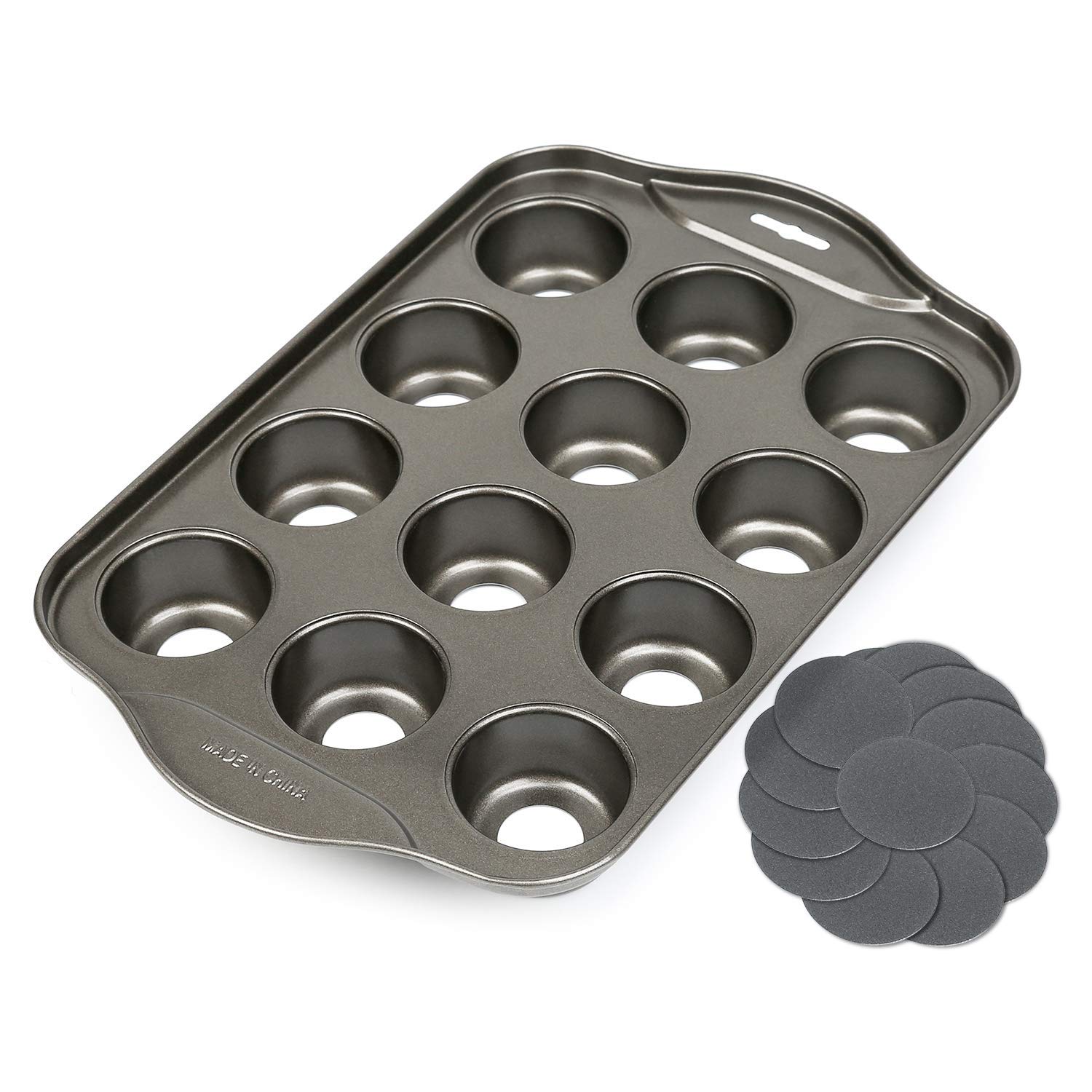 Shekure 12 Cups Mini Cheesecake Pan, springform Pan,bundt cake pan，Baking Dishes