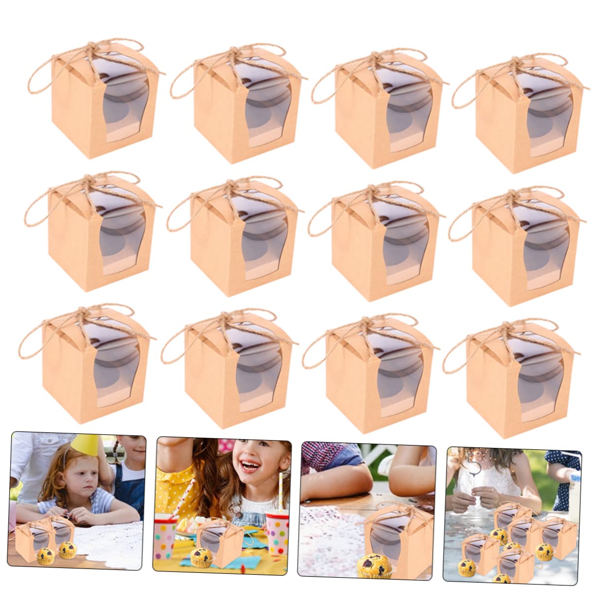 SOLUSTRE 36 Pcs Cake Box Cake Case Candy Case Pastries Boxes Cupcake Packing Boxes Chocolate Boxes Packaging Paper Bakery Boxes Dessert Packaging Boxes Cake Packaging Boxes Cookie Boxes