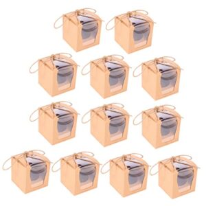 ULTECHNOVO 60 Pcs cake box small pie le mini macaron cookie packaging macarons cookies candy containers chocolate chip muffin mini containers chocolate muffins gift box dessert kraft paper