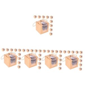 ultechnovo 60 pcs cake box small pie le mini macaron cookie packaging macarons cookies candy containers chocolate chip muffin mini containers chocolate muffins gift box dessert kraft paper