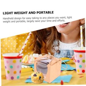 ULTECHNOVO 60 Pcs cake box small pie le mini macaron cookie packaging macarons cookies candy containers chocolate chip muffin mini containers chocolate muffins gift box dessert kraft paper