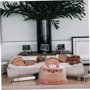 SOLUSTRE 2 Sets Portable Cake Box Transparent Cake Case Cake Storage Case