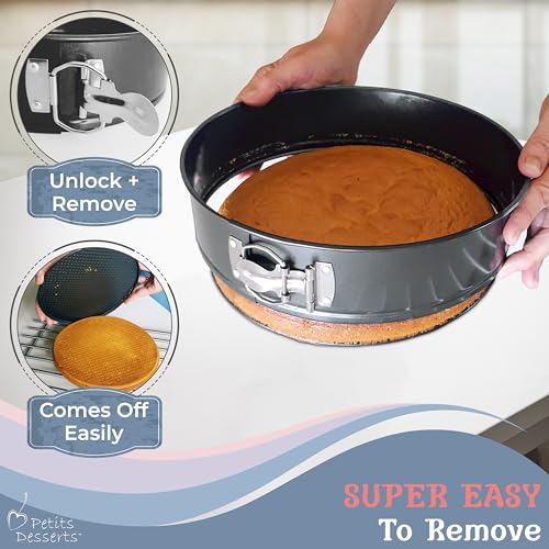 Spring Form Pans for Baking (4/7/9/11 Inch) with CAKE SLICER and TESTER - Nonstick Cheesecake Pan Set – Leakproof Spring Form Pan Set – Springform Pans Compatible with Instant Pot - Spring Pan Set