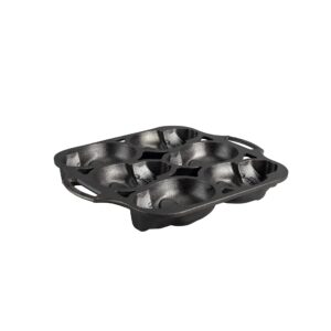 Lodge Seasoned Cast Iron Skull Mini Cake Pan