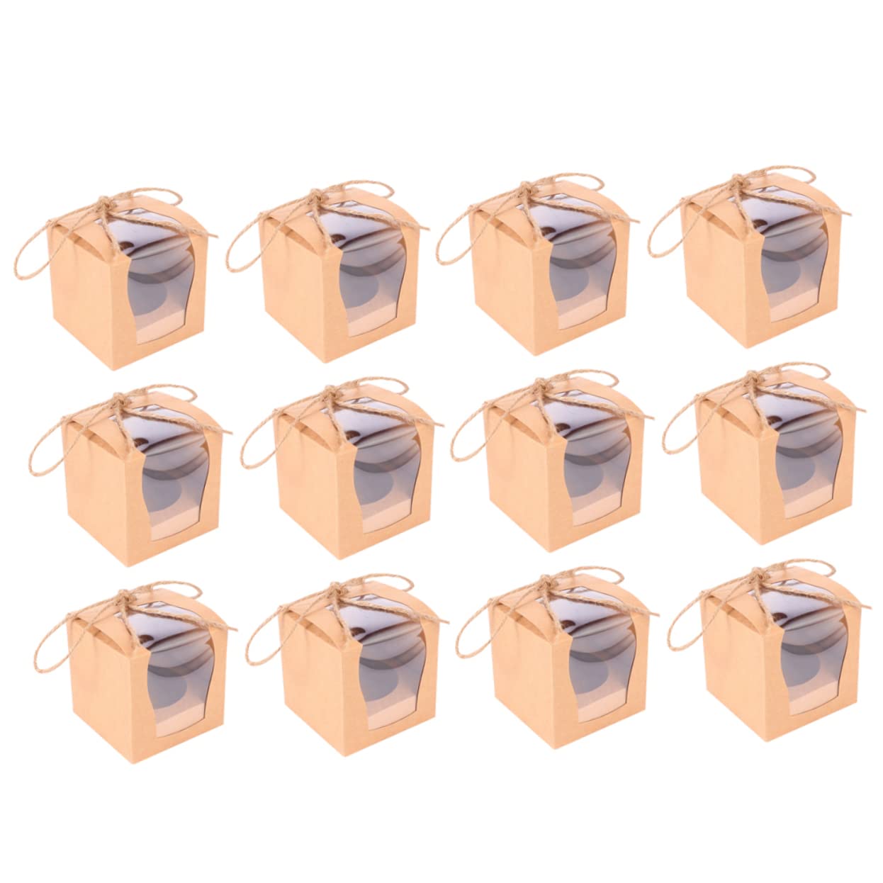 SOLUSTRE 48 Pcs Cake Box Cake Packing Boxes Cake Case Decorative Boxes Paper Bakery Boxes Cake Packaging Boxes Cookie Boxes Cake Holder Dessert Packaging Boxes Pastries Boxes