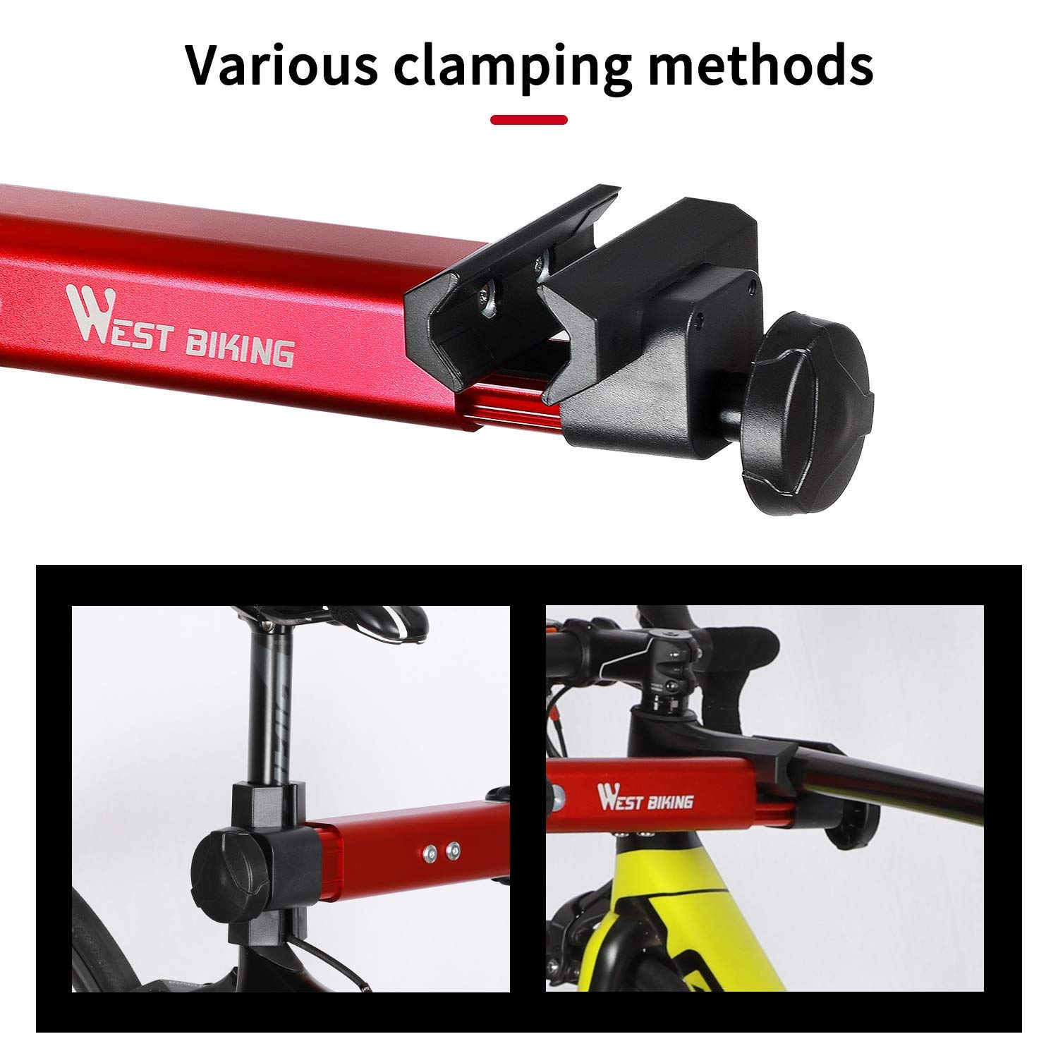 West Biking Bike Repair Stand(Max 85 Lbs) - Adjustable Foldable Bike Workstand With Quick Release,Bicycle Maintenance Rack Workstand For Home Mechanics,Tripod Base Park Tool Repair Stand