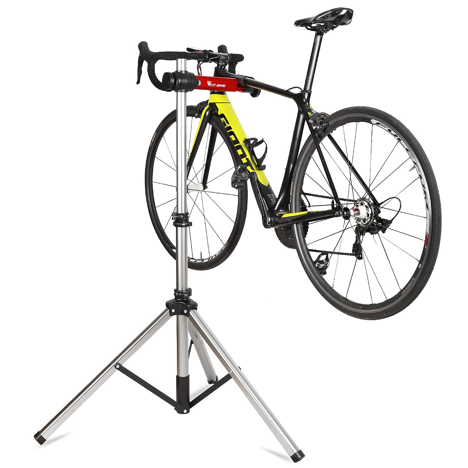 West Biking Bike Repair Stand(Max 85 Lbs) - Adjustable Foldable Bike Workstand With Quick Release,Bicycle Maintenance Rack Workstand For Home Mechanics,Tripod Base Park Tool Repair Stand