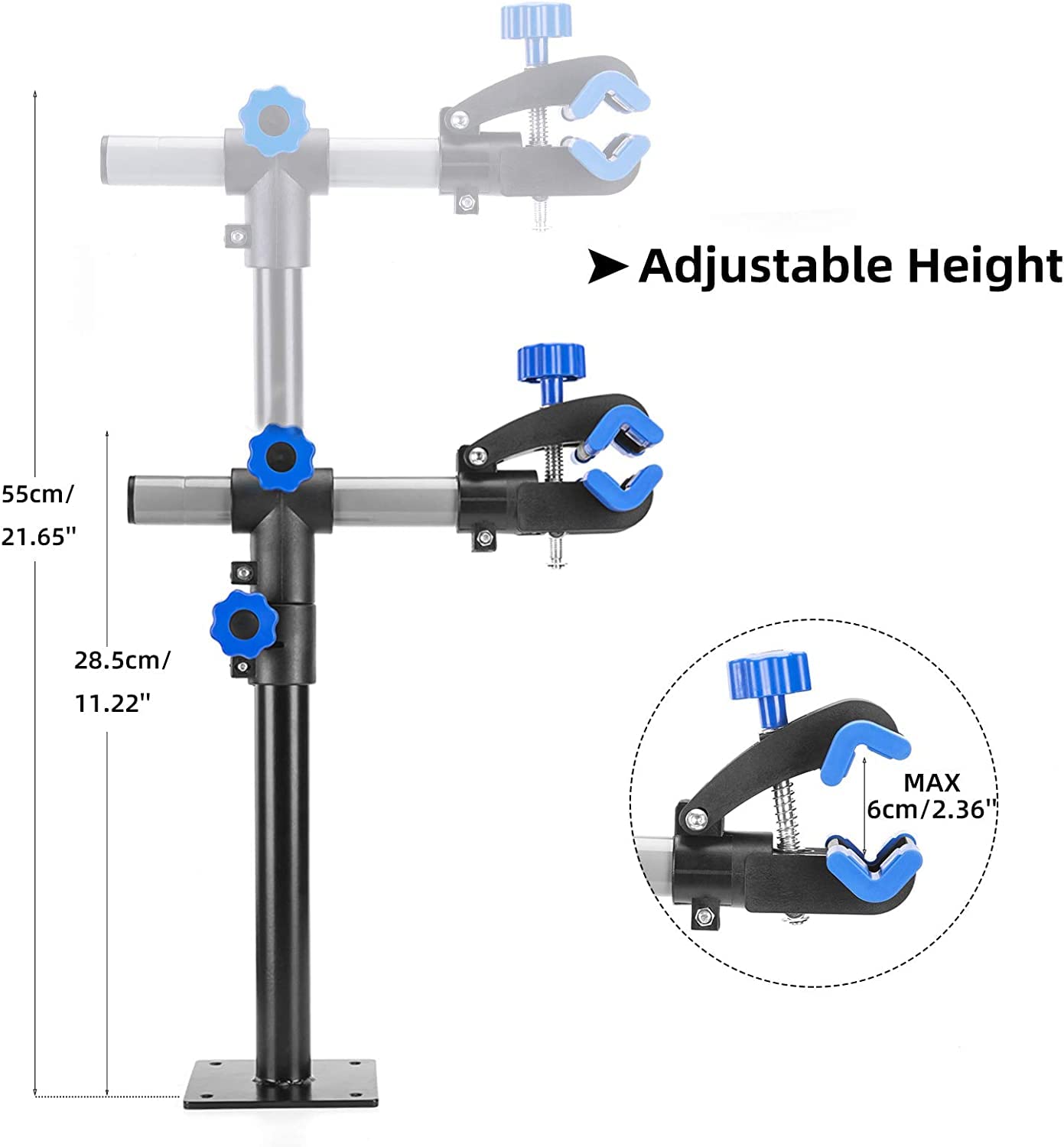 ROCKBROS Bike Repair Stand Wall Workbench Mount Rack Workstand Clamp Height Adjustable Home Bicycle Maintenance Rack for Road Mountain Bikes