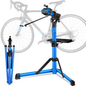 heavy duty e bike repair stand (max 110 lbs) - portable bicycle stand manintenance workstand aluminum made for heavy e bike, bike mountain bike and road bike