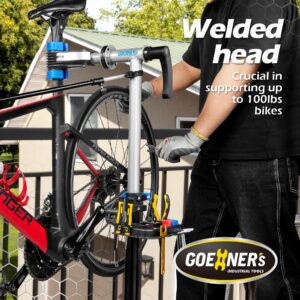 GOEHNER's E Bike Repair Stand Heavy Duty (Max 100 lbs) - Portable Bicycle Repair Stand Mechanics Workstand for Maintenance of Heavy E Bike, Bike Mountain Bike and Road Bike