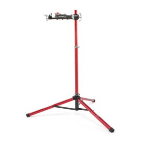 feedback sports pro mechanic bike repair stand with patented quick-action clamp, height adjustable, foldable and portable bike stand