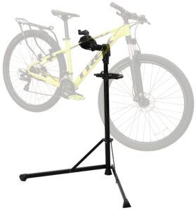 bv mechanic bike repair stand bicycle workstand with adjustable height for standard bikes, mountain bikes and road bikes (tool plate included)