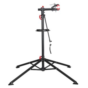 topeakmart bicycle repair workstands mechanic bike repair rack stand for road & mountain bicycle maintenance w/multiple quick release telescopic arm tool tray