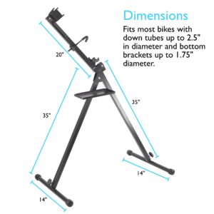 Lumintrail Bicycle Repair Stand with Tool Tray for Home Mechanics (Max 55 lbs), For Road Bikes, Foldable & Portable Design