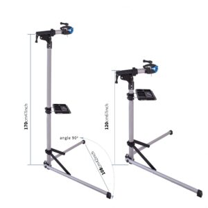 teraysun Bike Repair Stand,Home Portable Bicycle Mechanics Workstand fit for Mountain Bikes and Road Bikes Maintenance