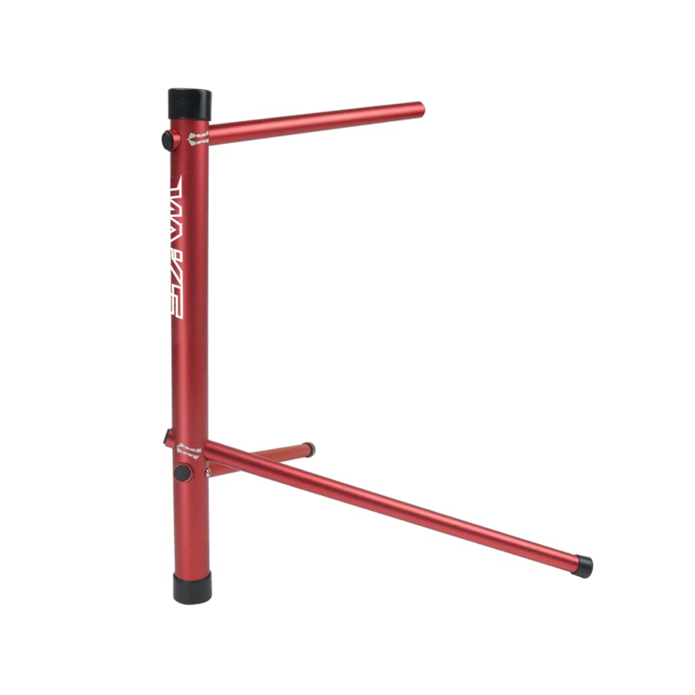 FOMTOR Bike Repair Stand (Max 60 lbs) Bicycle Mechanic Maintenance Rack Aluminum Alloy Bicycle Mechanics Workstands for MTB Mountain Bike and BMX Road Bikes (Red)