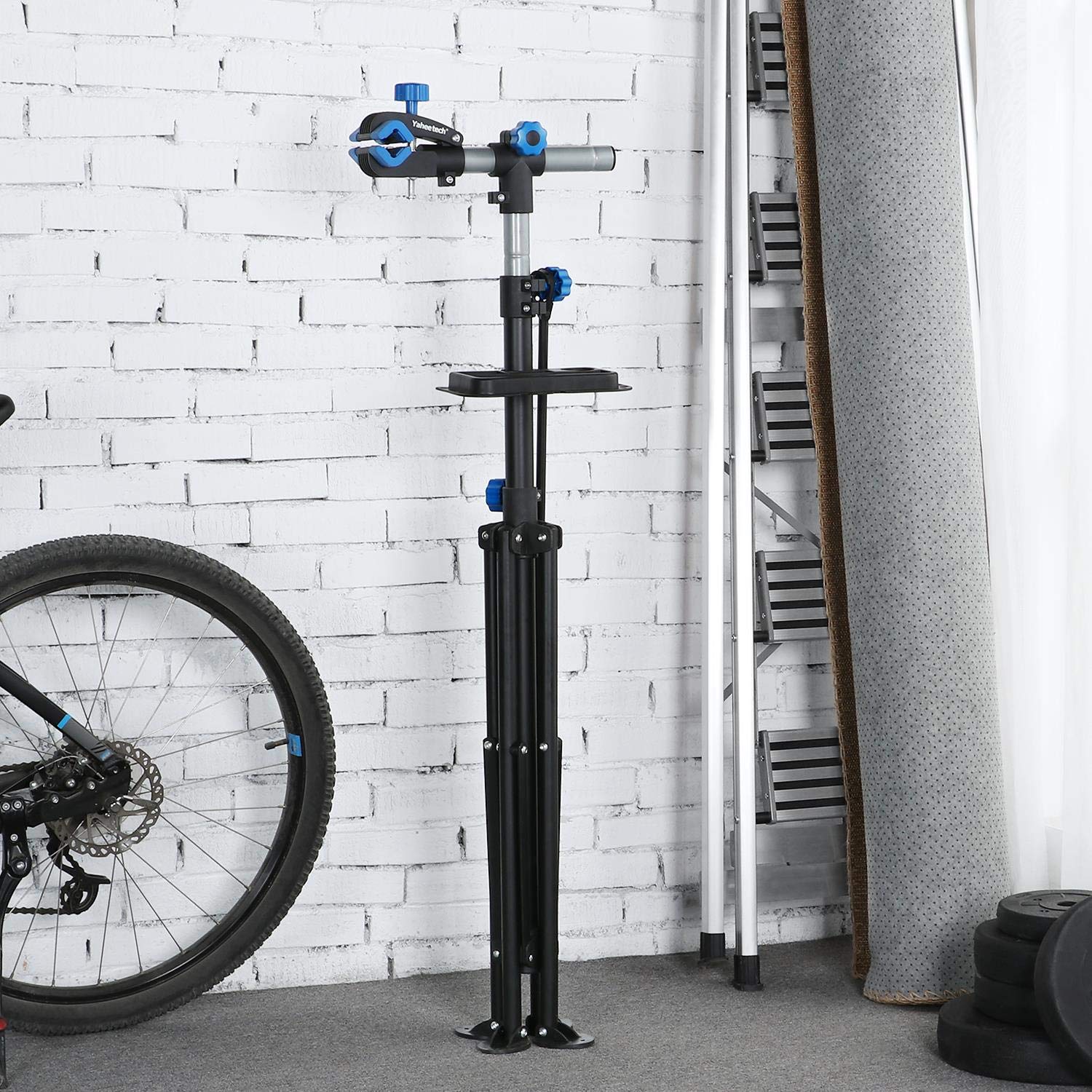 Yaheetech Pro Bicycle Rack Bike Repair Stand Adjustable Rack 52-75in w/Telescopic Arm