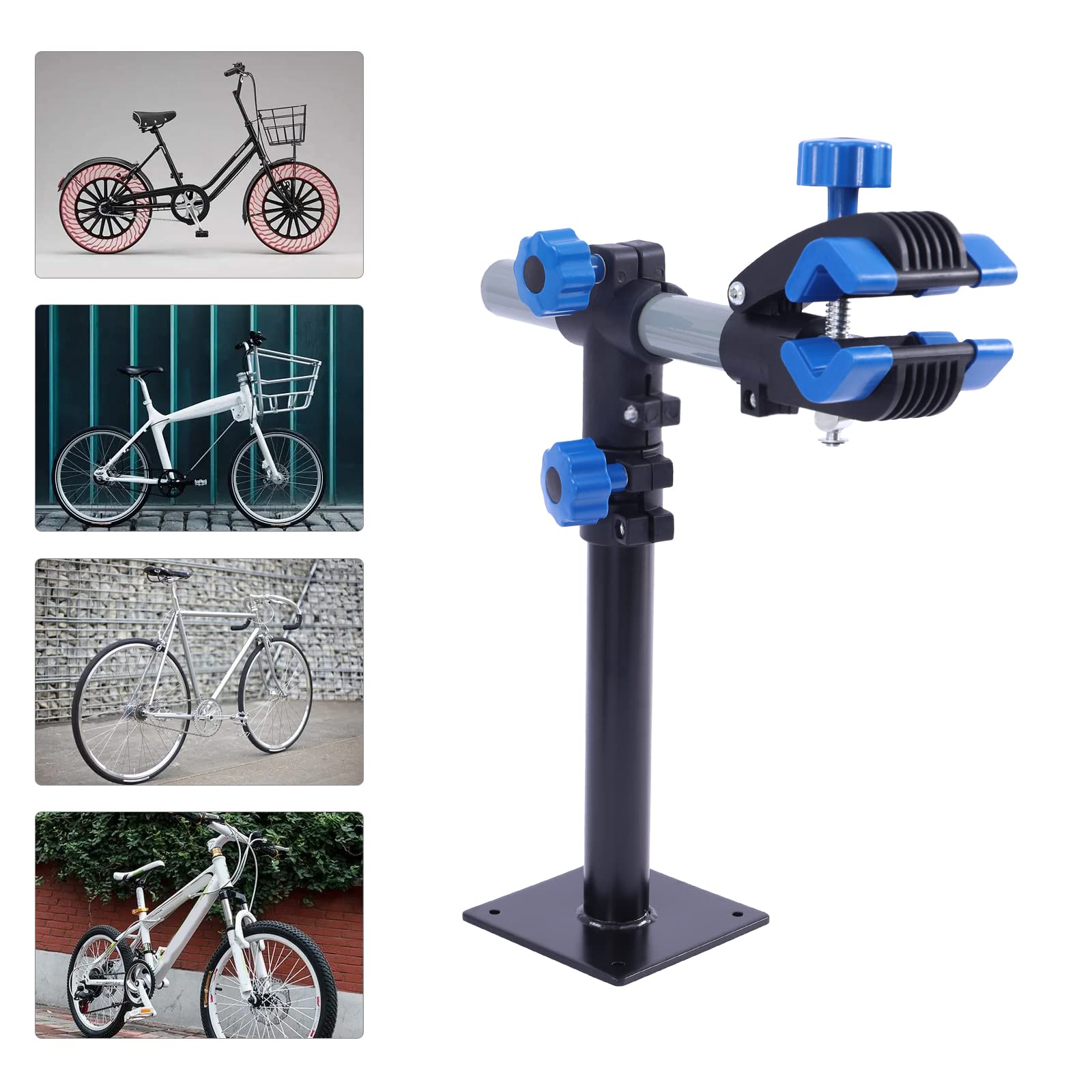 KONGKUNI Bike Repair Stand Bicycle Mechanic Maintenance Workstand Wall Workbench Mount Rack Bike Workstand Clamp,Height Adjustable,for Home Bicycle Mountain Bike Road Bikes