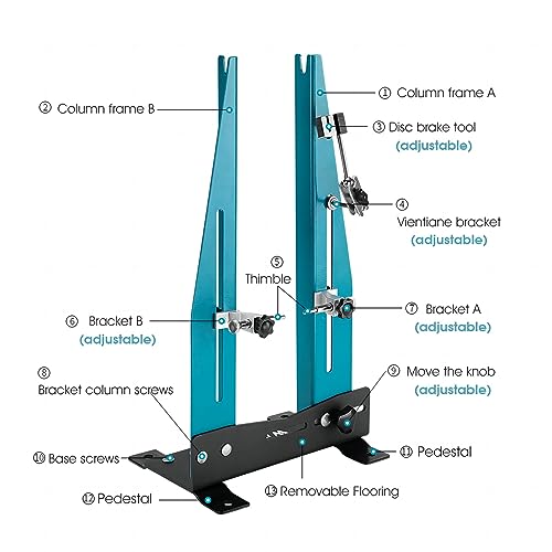 Mimoke Bicycle Wheel Truing Stand for 16 - 29 Inch Wheels [Width 90MM-150MM] Calibration Stand Wheel Maintenance Rims