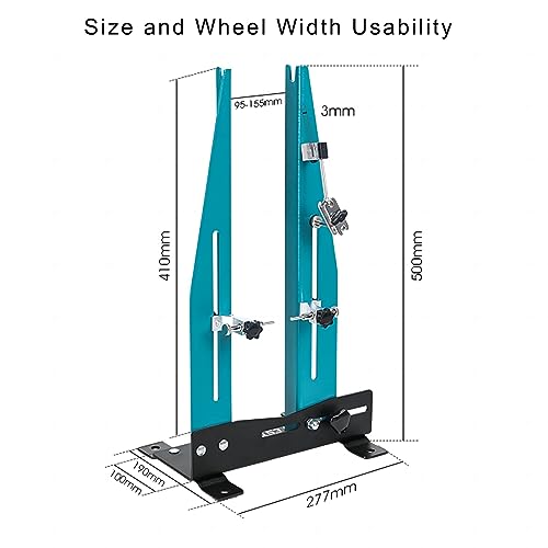 Mimoke Bicycle Wheel Truing Stand for 16 - 29 Inch Wheels [Width 90MM-150MM] Calibration Stand Wheel Maintenance Rims